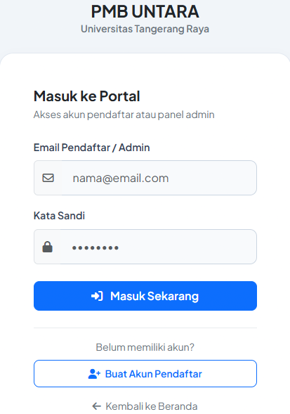 Portal Login PMB